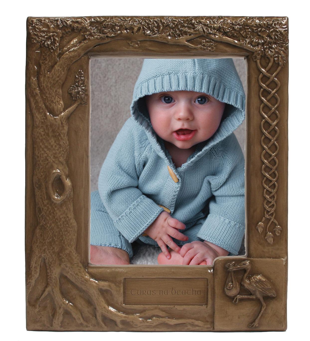 Personalized Bronze Baby Photo Frame