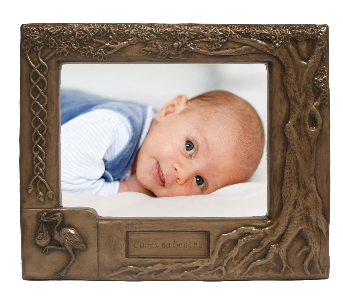 Personalised Bronze Baby Photo Frame view 2
