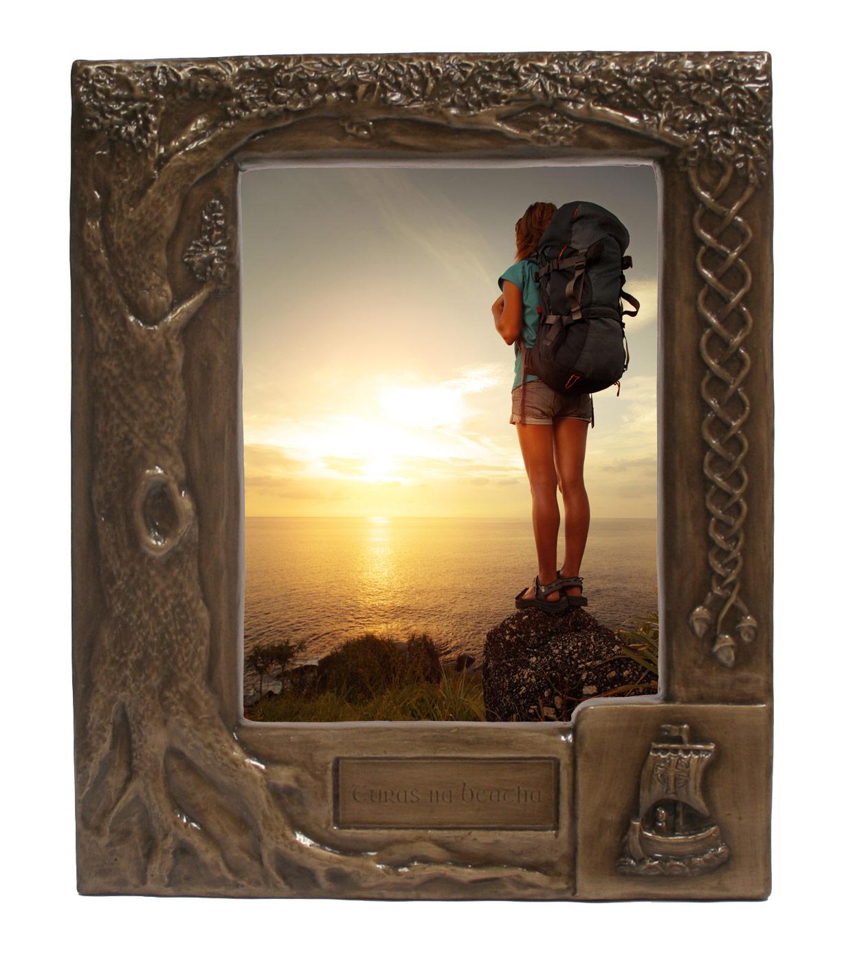Personalized Bronze Celtic Photo Frame