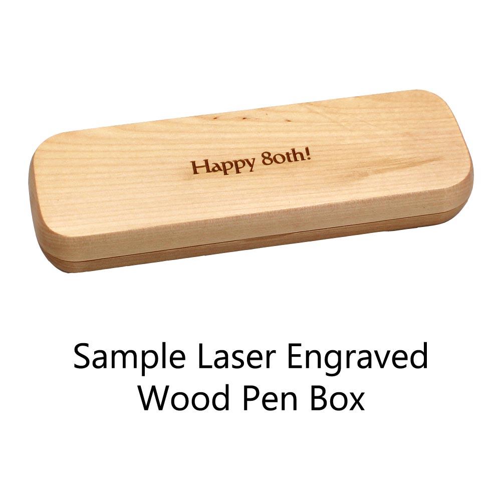 Bog Oak Pen & Letter Opener with Personalised Pen Box view 5