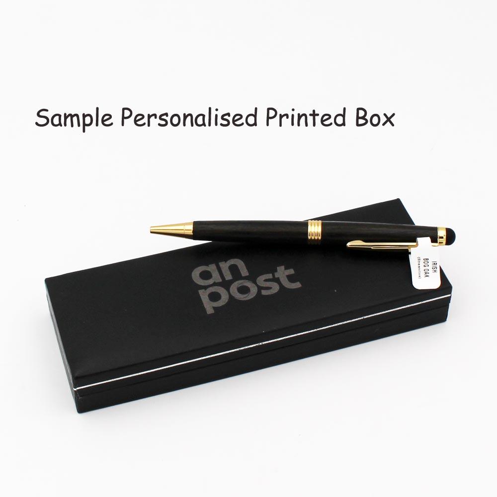 Bog Oak Wooden Stylus Pen with Personalised Pen Box view 5