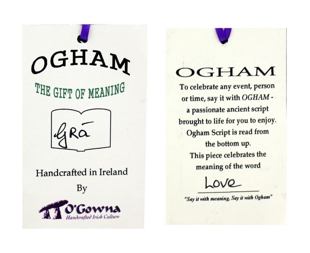 Grá-Love Ogham Style Wall Hanging (Small) view 4