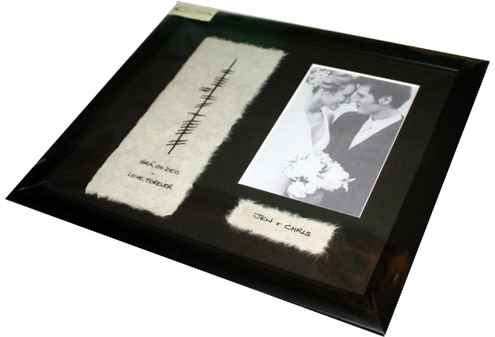 Personalised Love Forever Ogham Photo Frame view 2