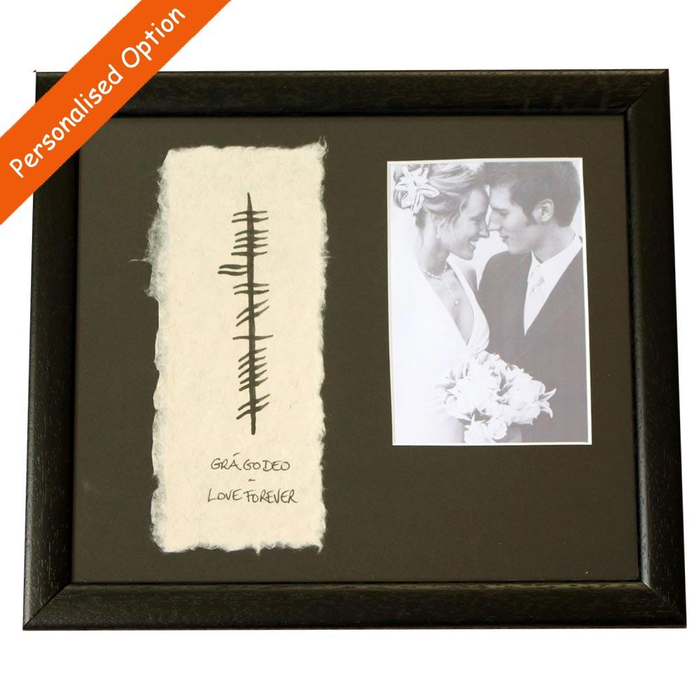 Personalised Love Forever Ogham Photo Frame view 5