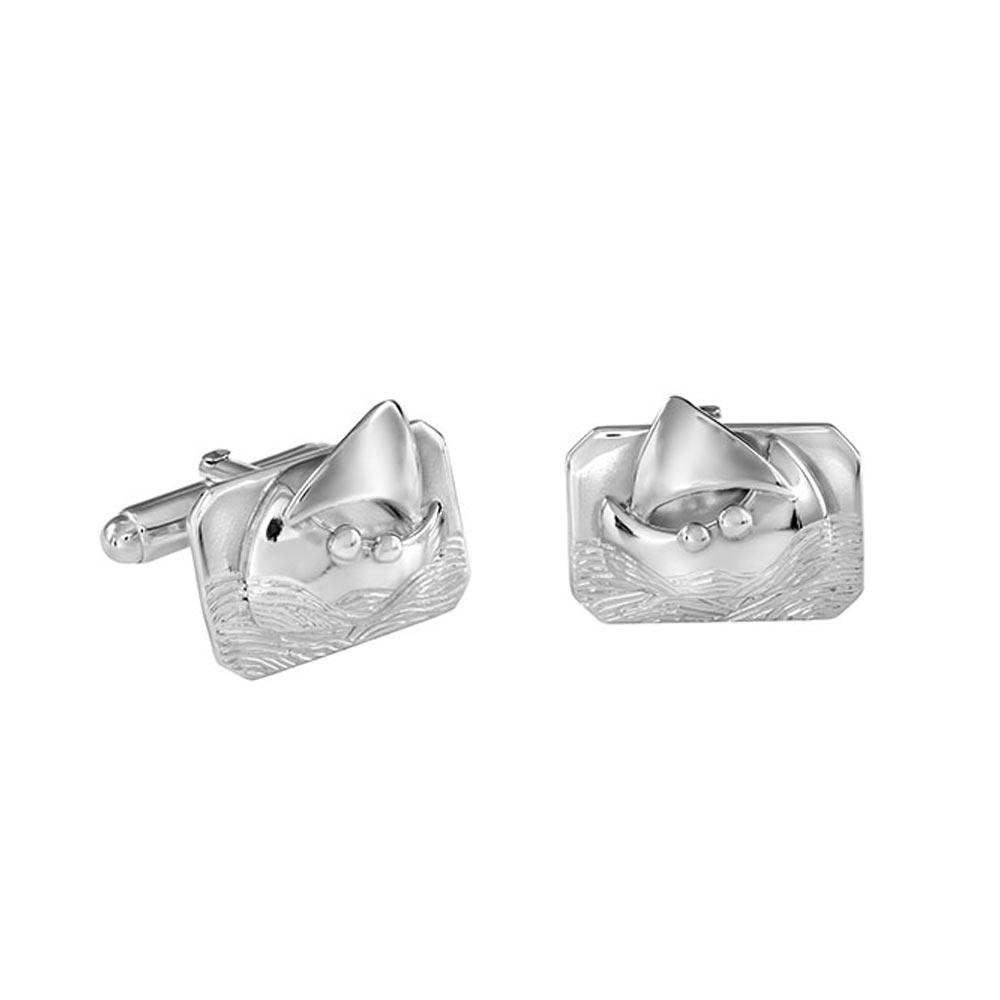 Voyage Silver Cufflinks view 3