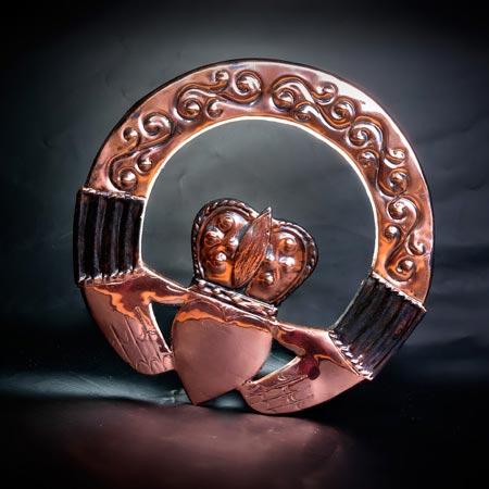Claddagh Ring Copper Wall Art view 4