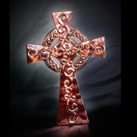 Copper Celtic Cross Wall Art view 3