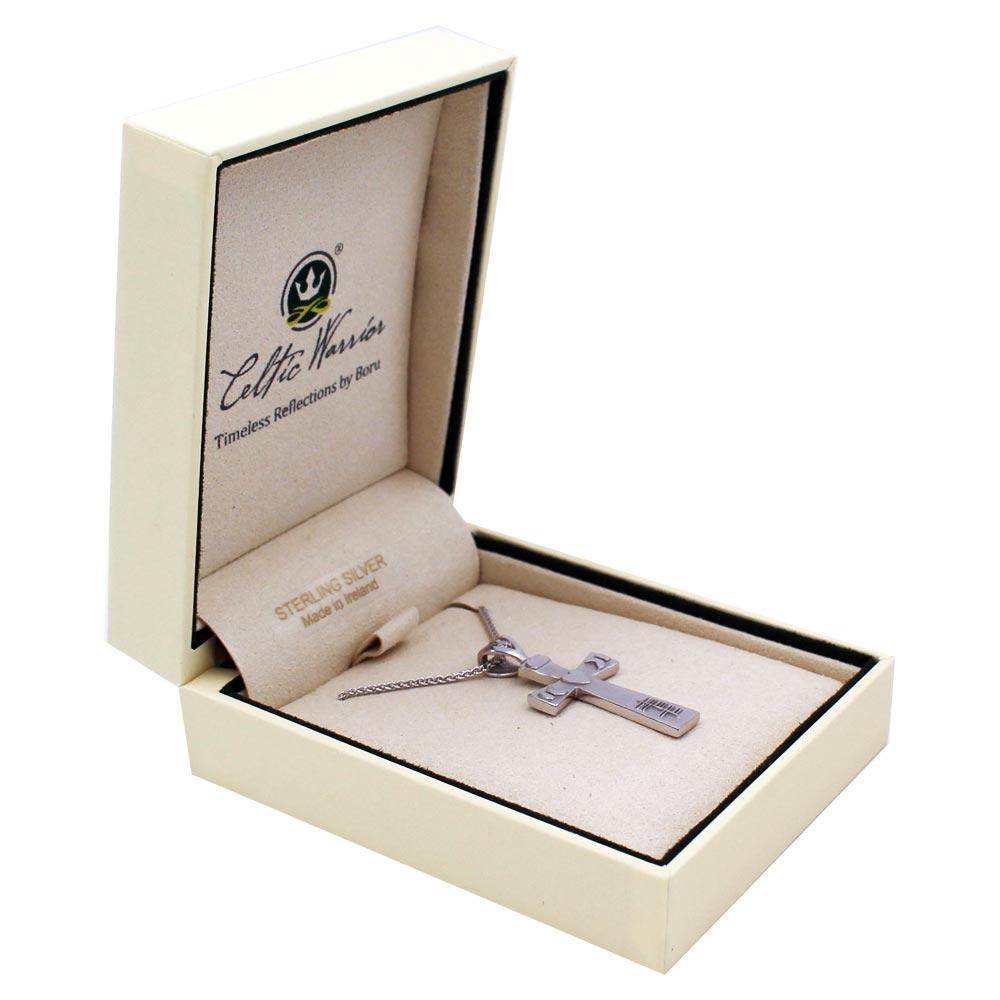 Claddagh Ogham Cross Necklace view 3