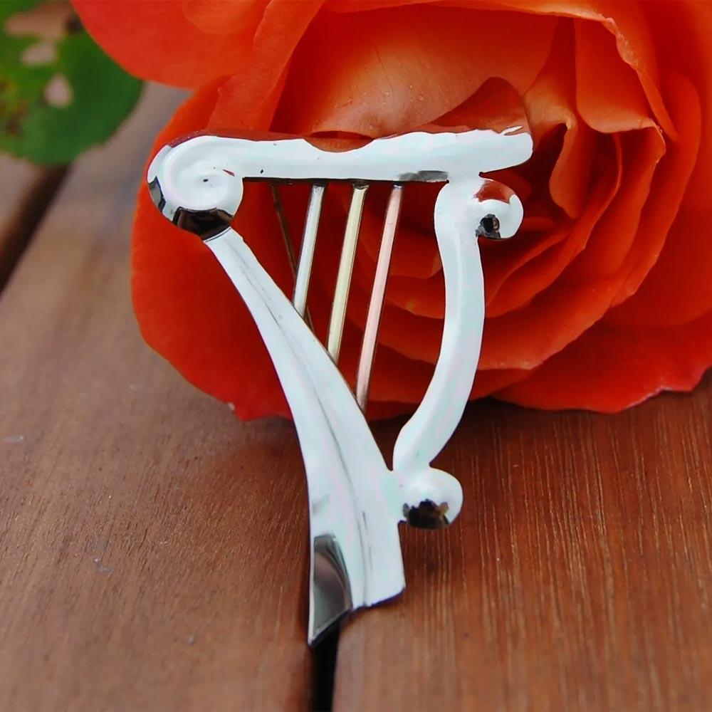 Irish Harp Brooch