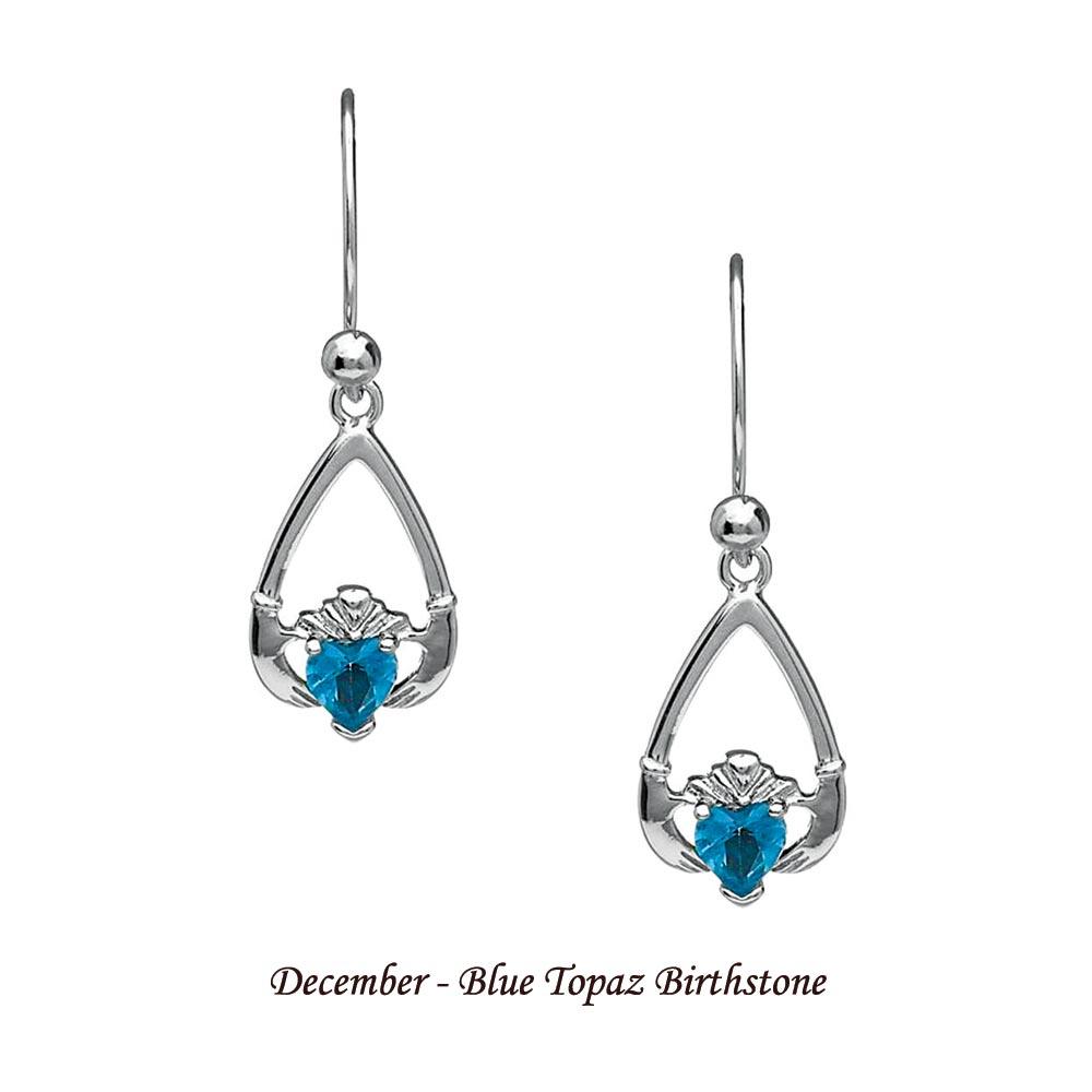 Claddagh Birthstone Earrings (all months) view 13