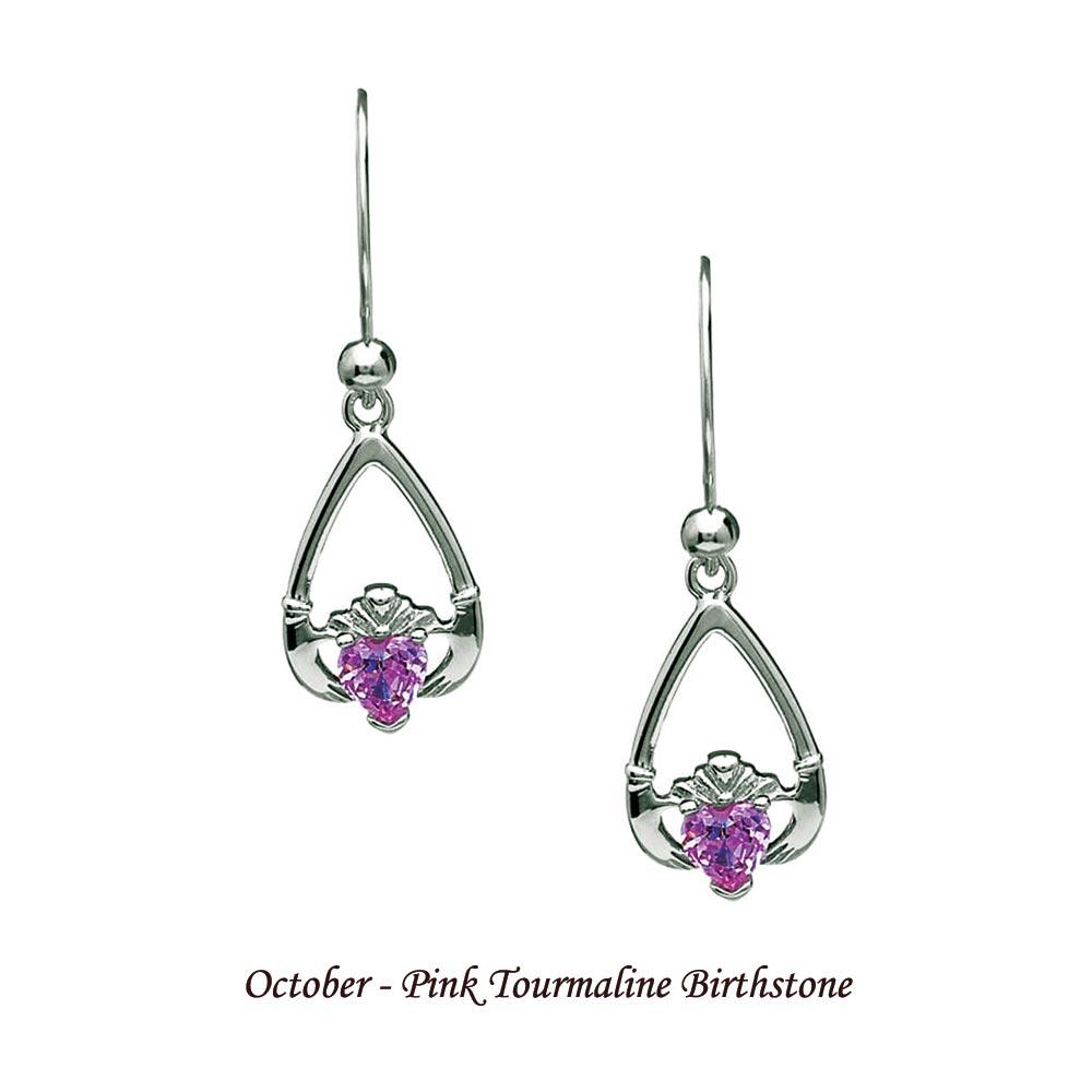 Claddagh Birthstone Earrings (all months) view 11