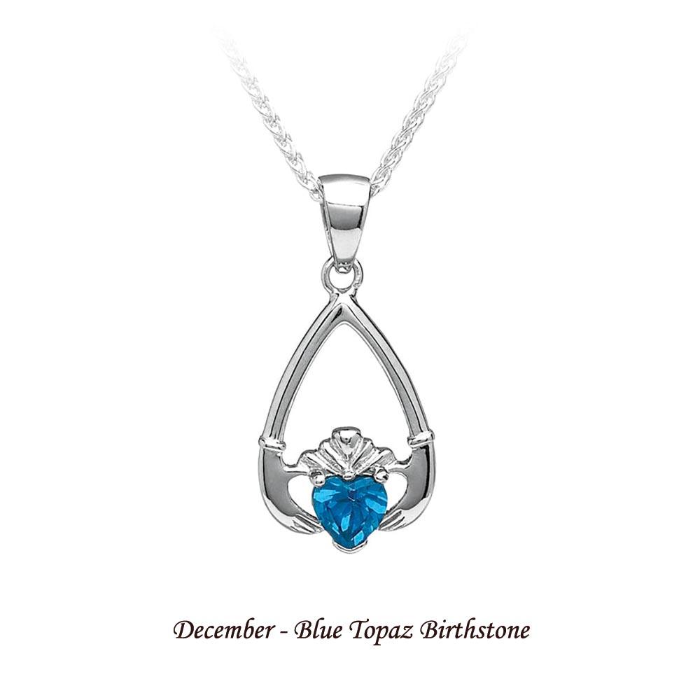 Claddagh Birthstone Necklace (all months) view 13