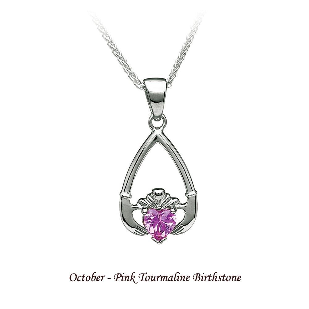 Claddagh Birthstone Necklace (all months) view 11