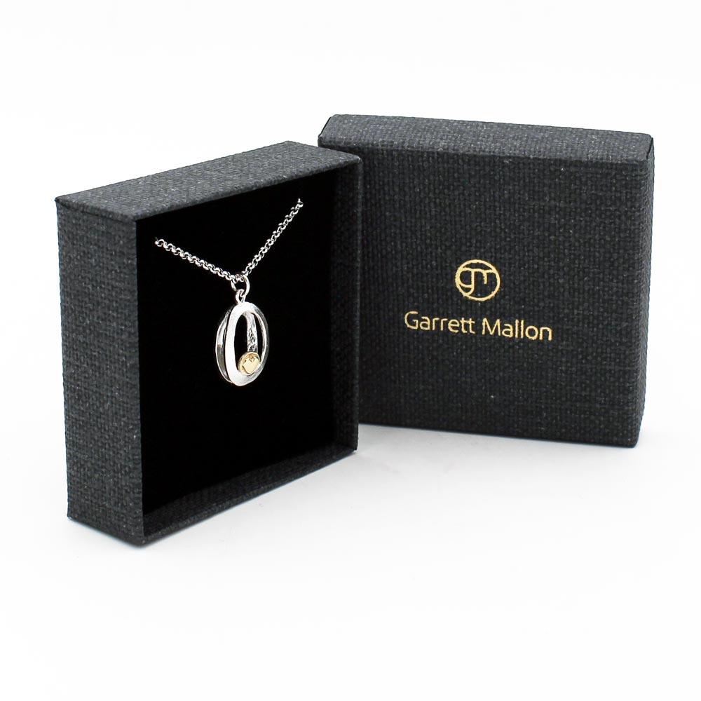 Love Heart Silver & Gold Necklace view 4