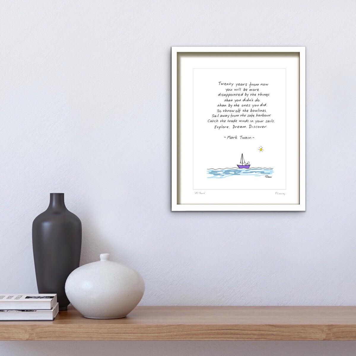20 Years From Now Framed Print view 2