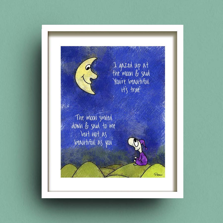 Moon and Me Framed Print