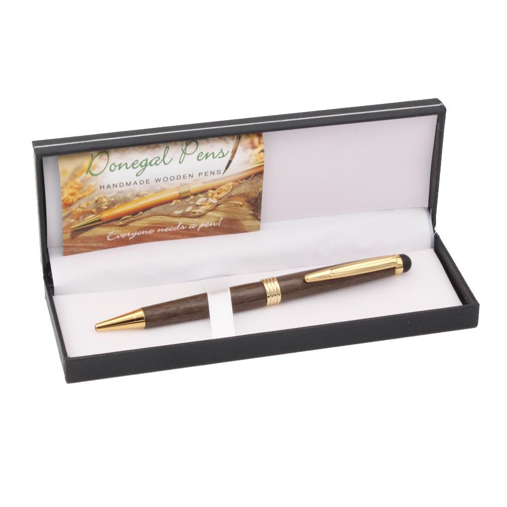 Bog Oak Wooden Stylus Pen with Personalised Pen Box