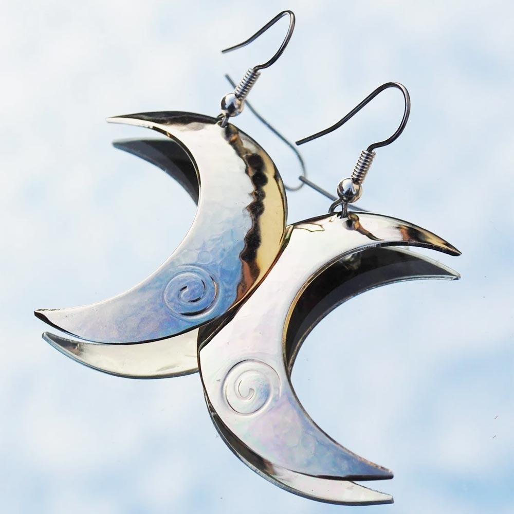 Celtic Moon Earrings view 2
