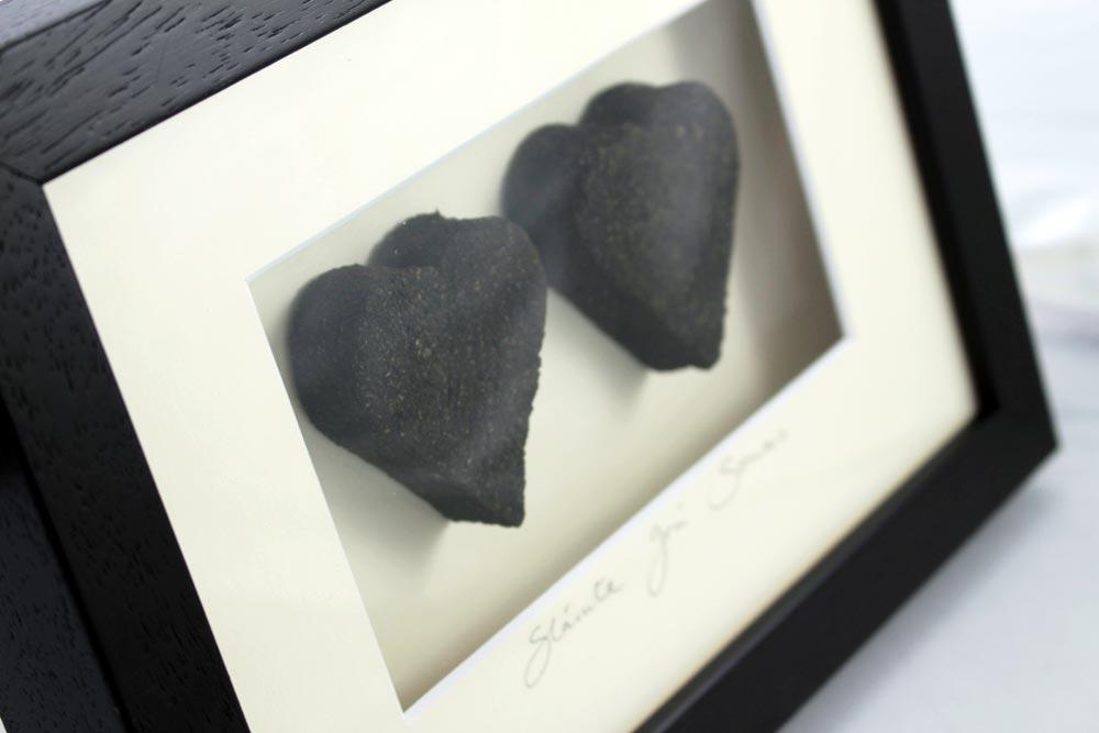 Bog Hearts Framed Irish Turf Carvings view 2