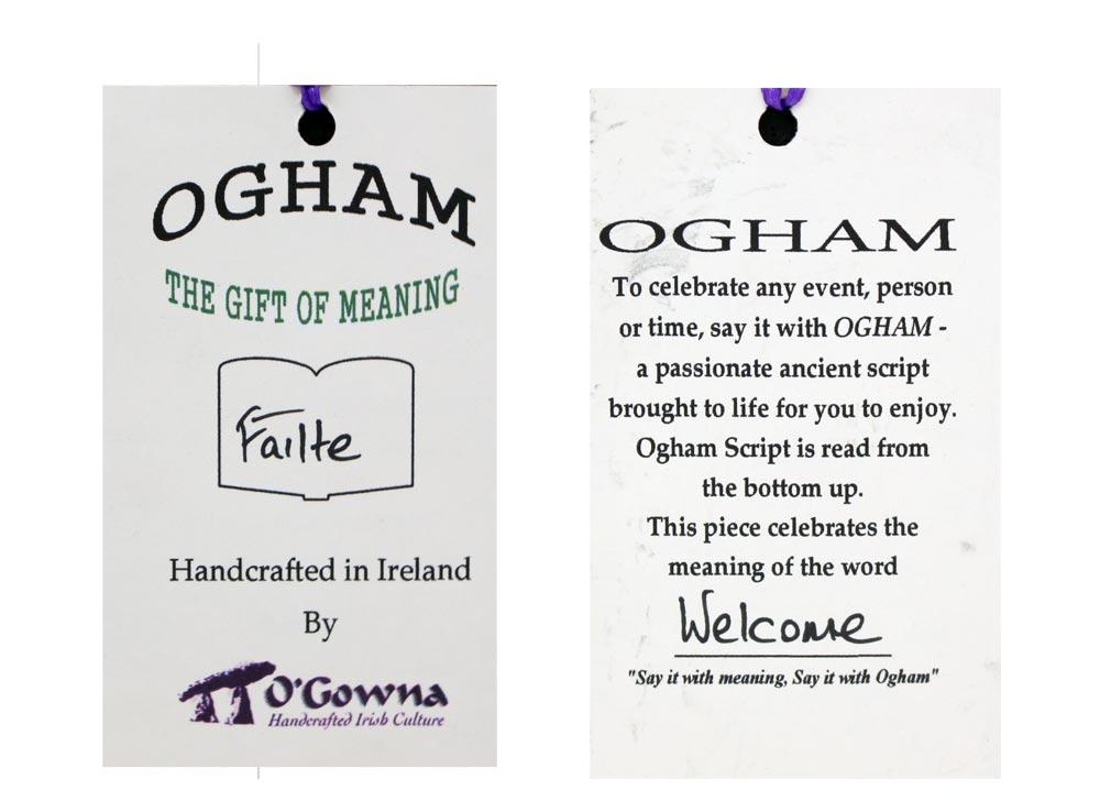 Fáilte-Welcome Ogham Style Wall Hanging (Small) view 4
