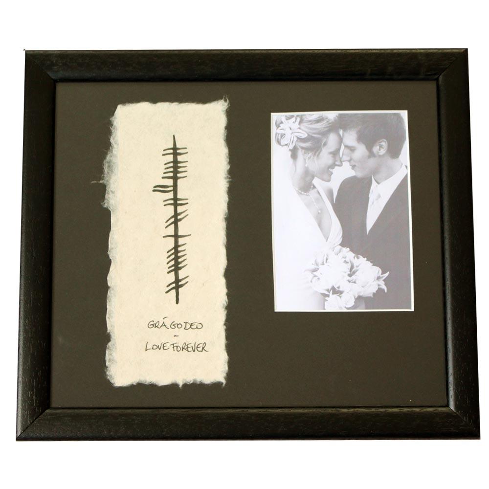 Personalised Love Forever Ogham Photo Frame