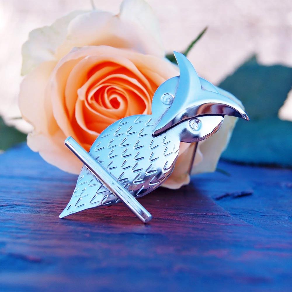 Wise Owl Brooch view 2