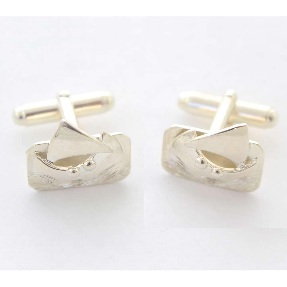 Voyage Silver Cufflinks view 2