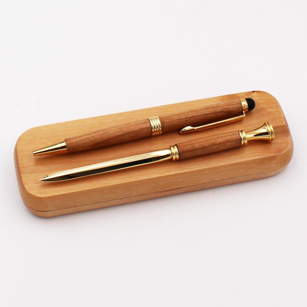 Cherry Wooden Pen & Letter Opener Gift Set view 2