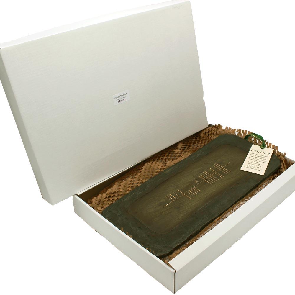 Personalised Ogham Style Name Plaque view 3