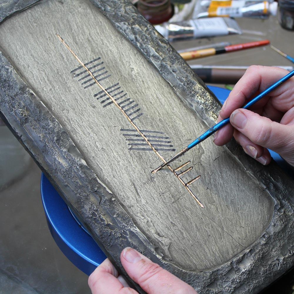 Personalised Ogham Style Name Plaque view 4