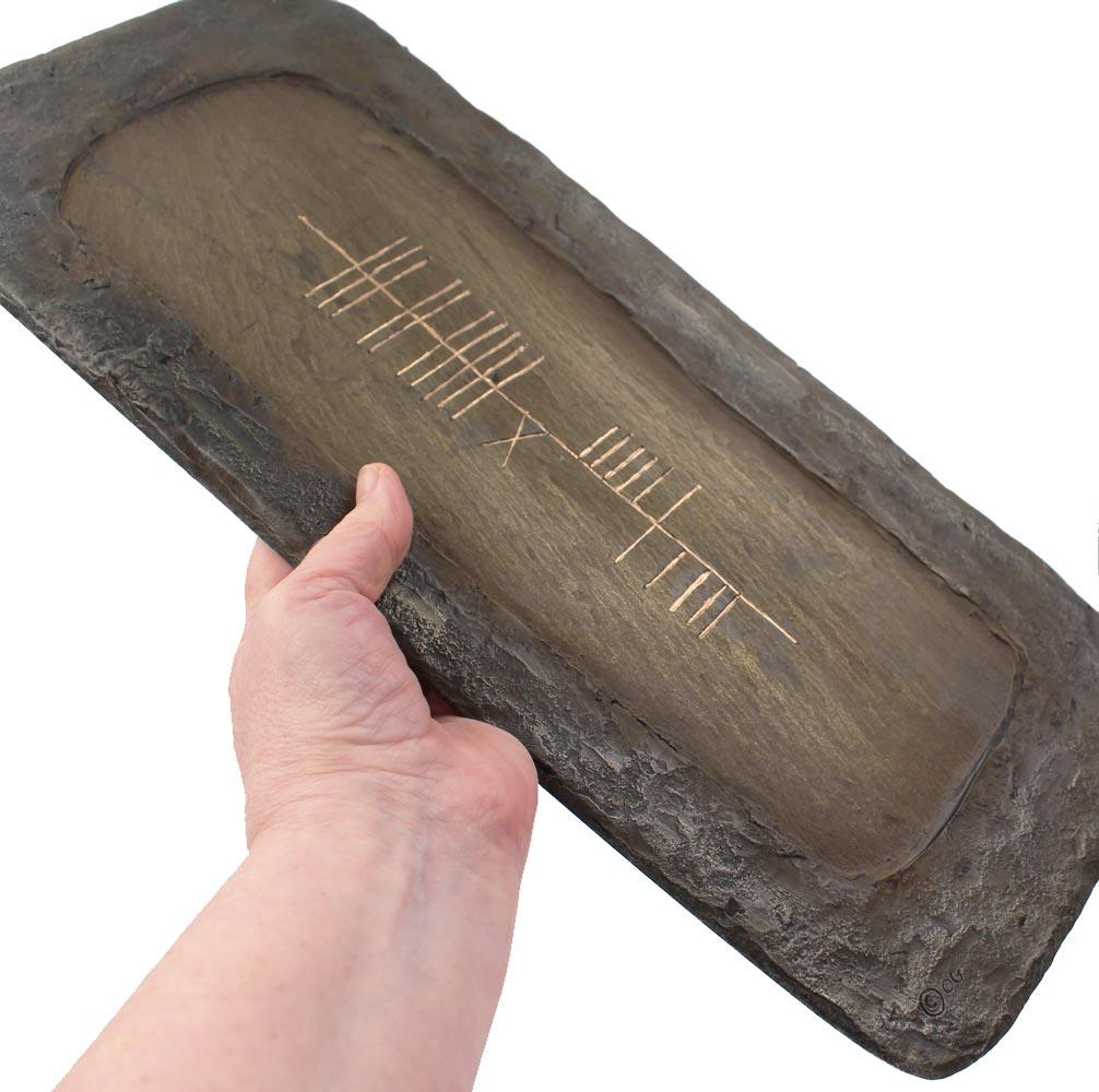 Personalised Ogham Style Name Plaque view 2