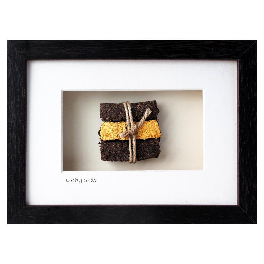 ‘Lucky Sods’ Framed Irish Turf Carvings