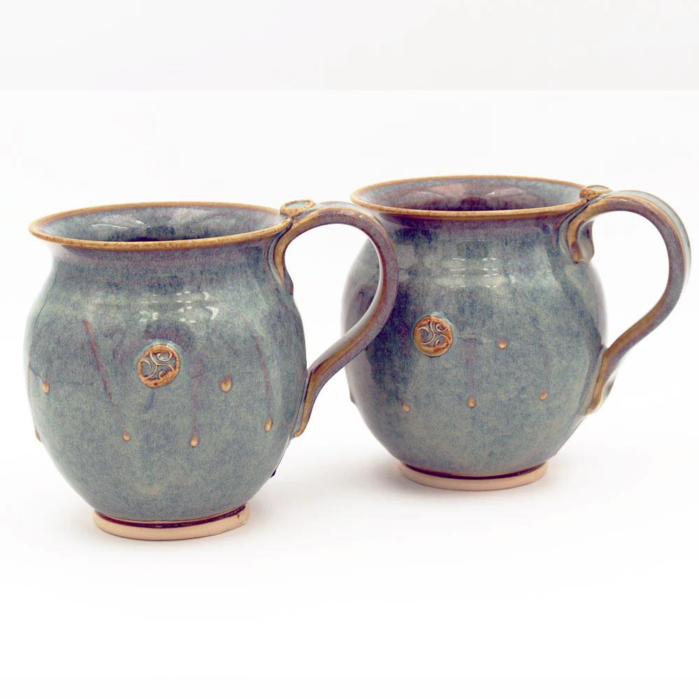 Glás Celtic Pottery Mugs set of 2 (Round)