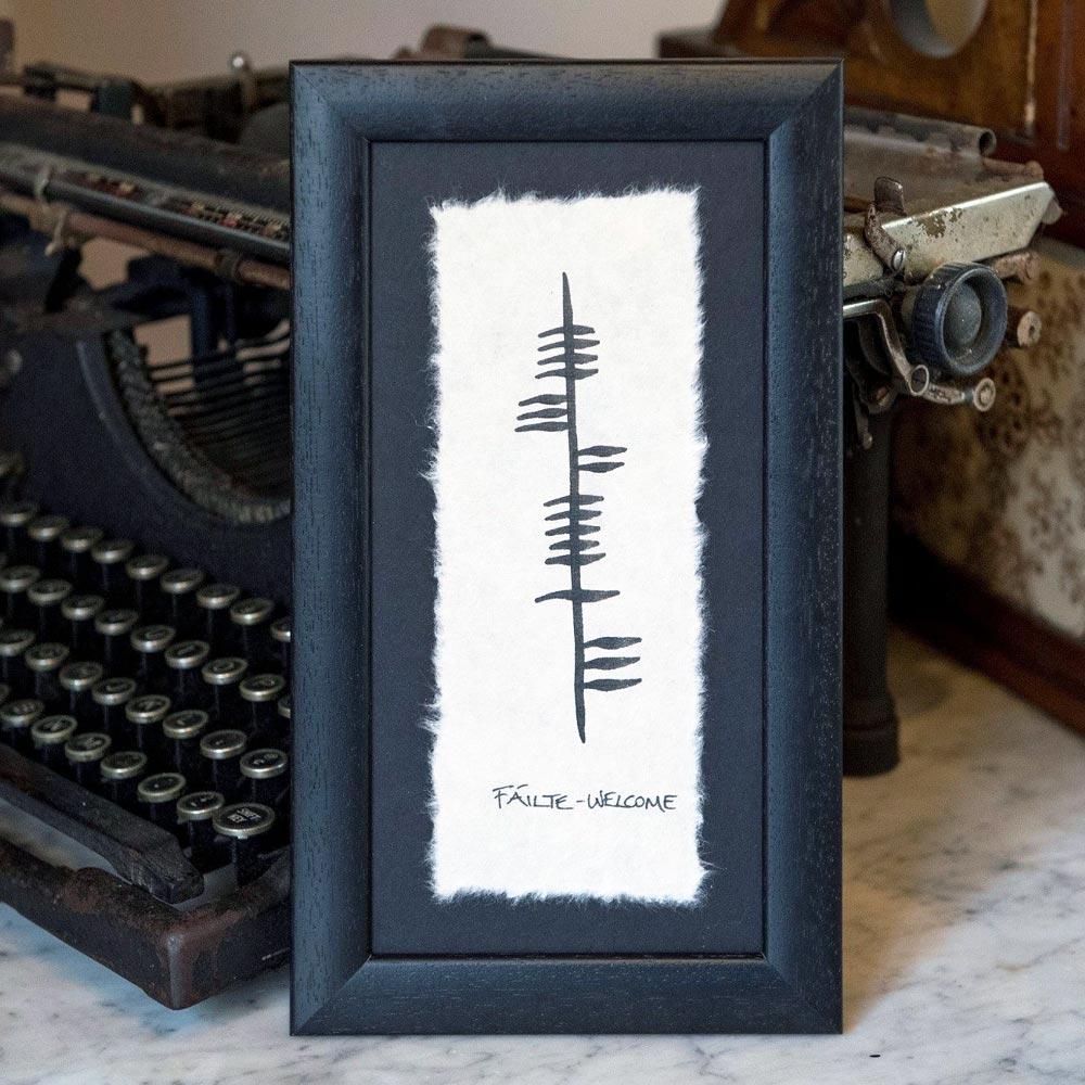 Fáilte – Welcome Ogham Style Small Frame view 2