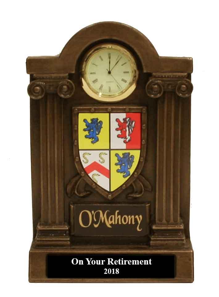 Bronze Coat of Arms Clock