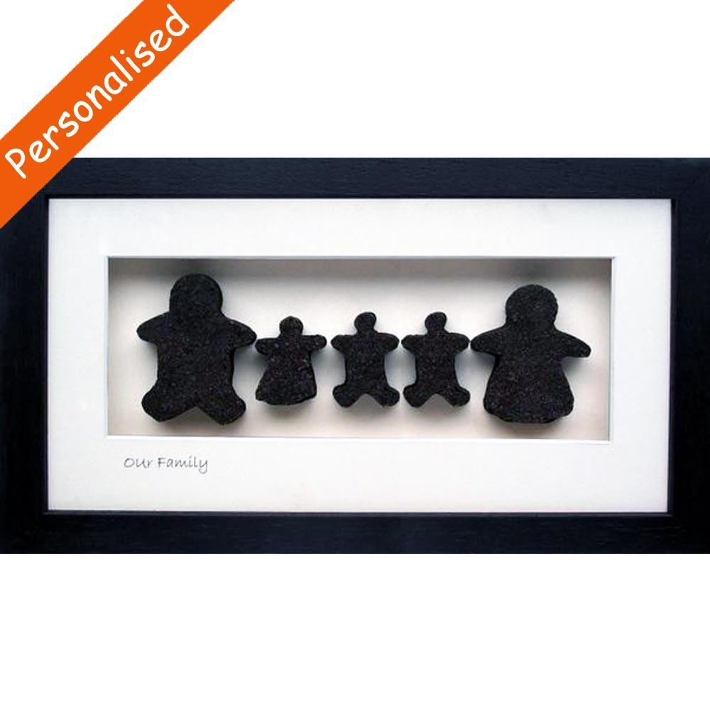 ‘Our Family of 5’ Framed Irish Turf Carvings