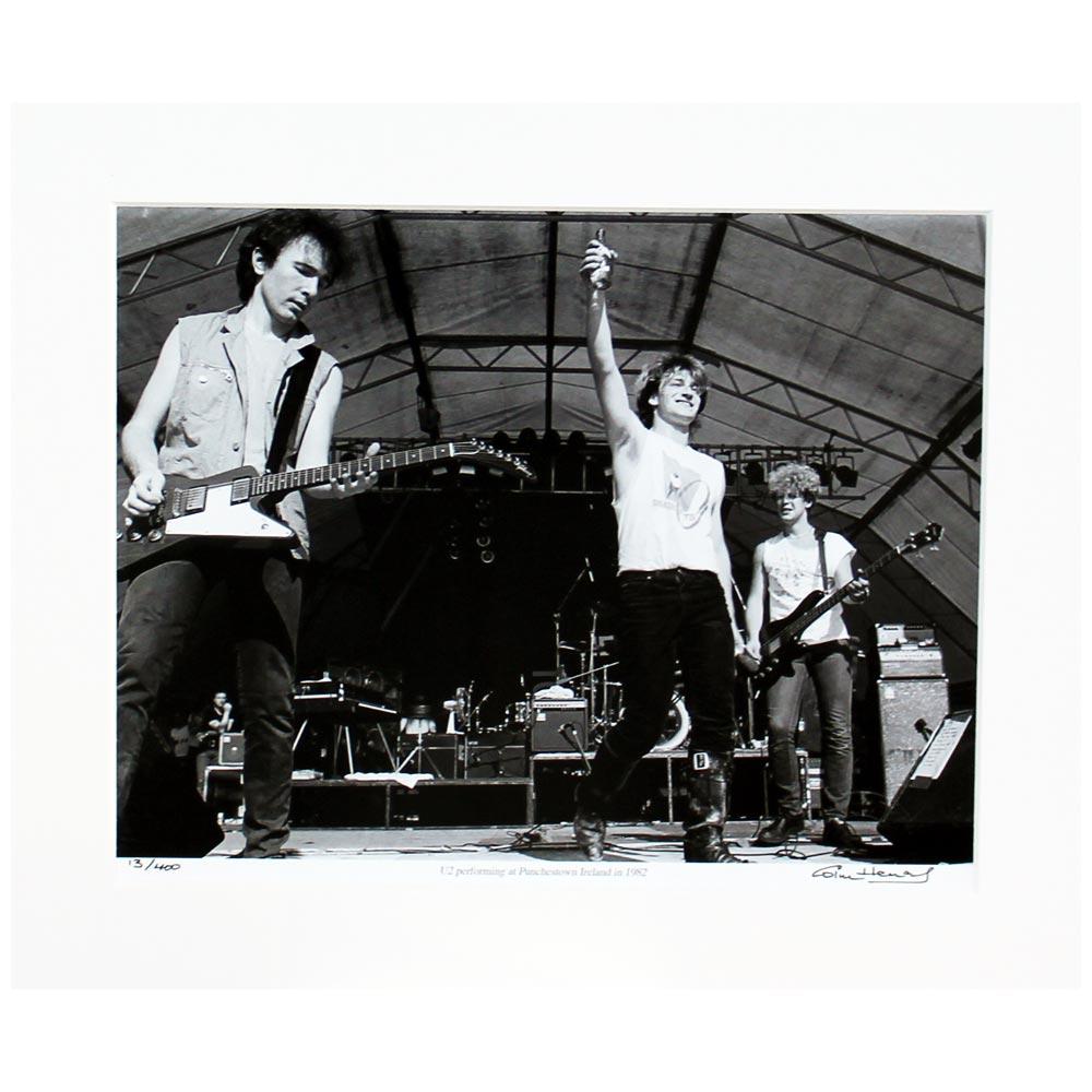 U2 Punchestown 1982 Mounted Photo