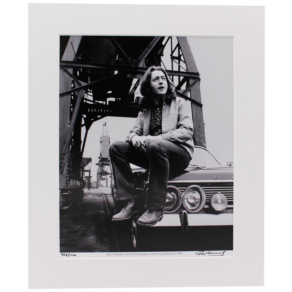 Rory Gallagher Photo in Cork with Ford Zepher Car