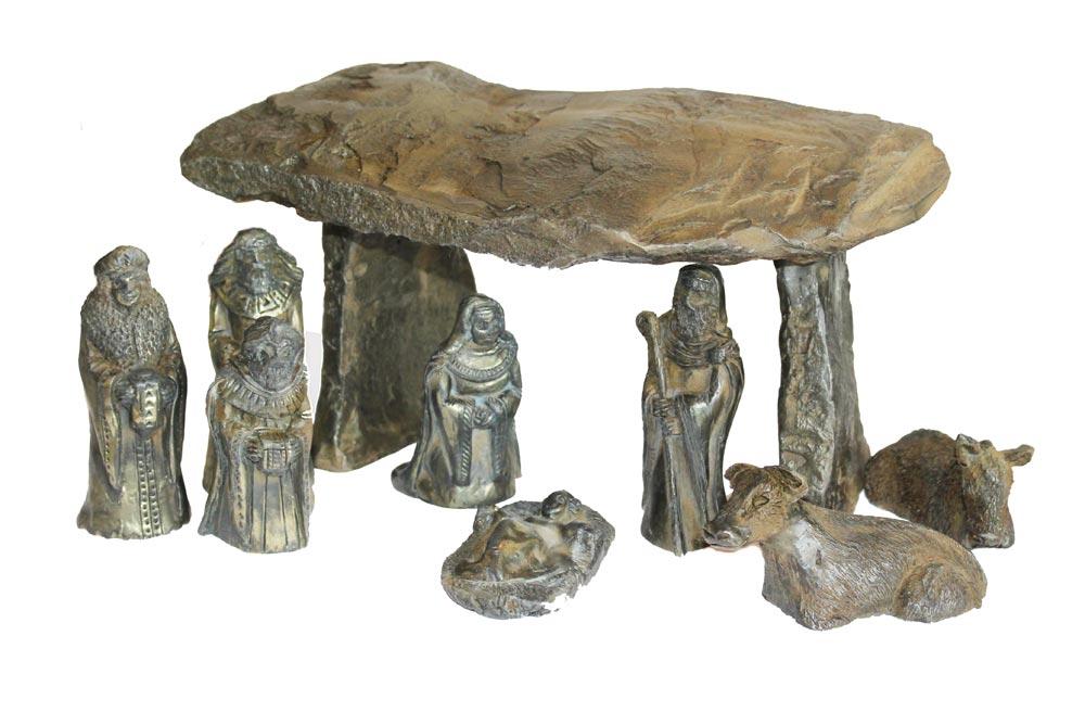 Bronze Dolmen Nativity 9 piece