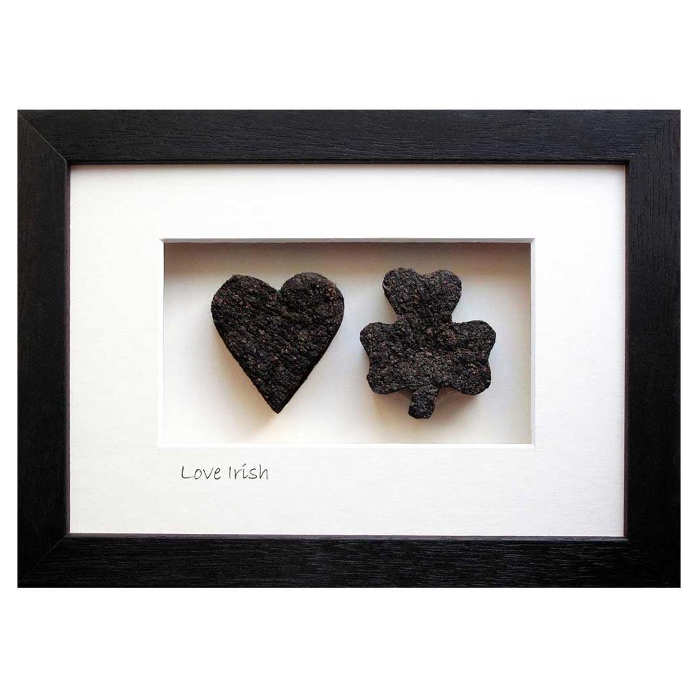 ‘Love Irish’ Framed Irish Turf Carvings