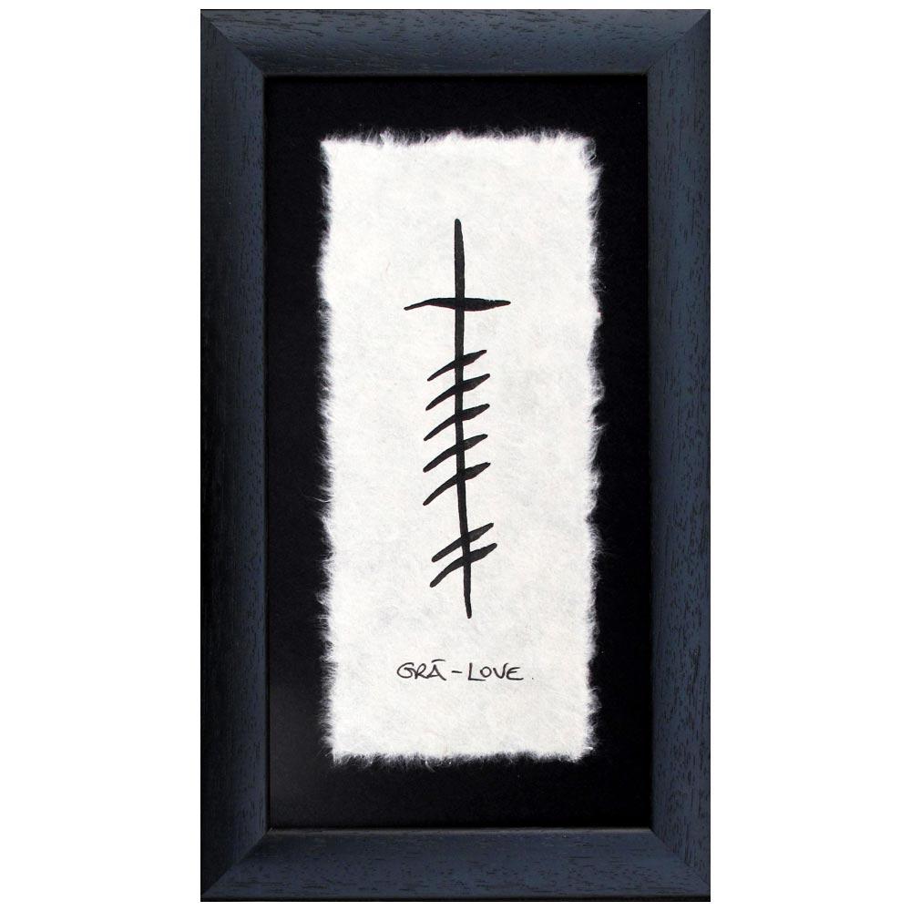 Grá – Love Ogham Style Small Frame