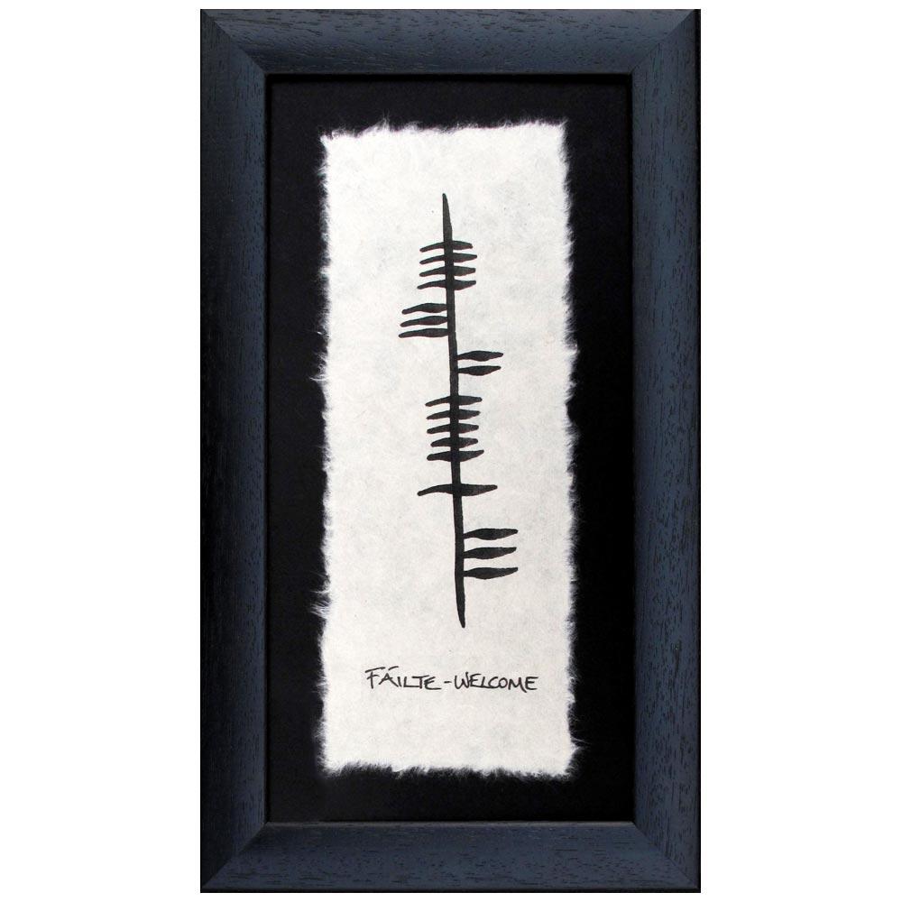 Fáilte – Welcome Ogham Style Small Frame