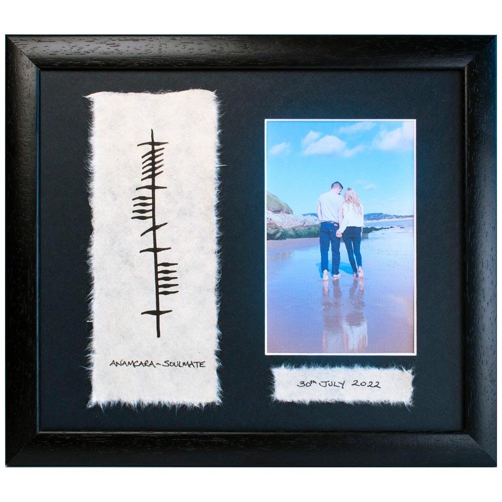 Personalised Soulmate Ogham Photo Frame