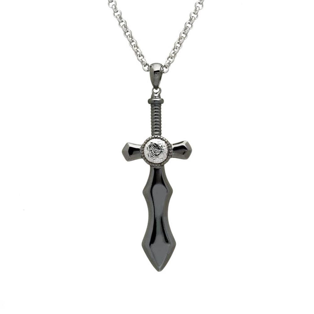 Nuada Black Sword Pendant for Men