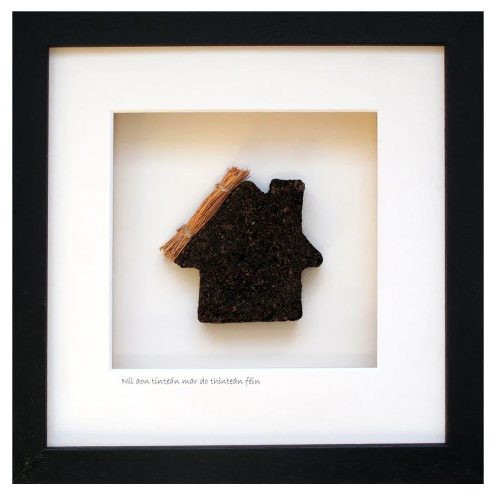‘Níl Aon Tinteán’ Framed Irish Turf Carvings