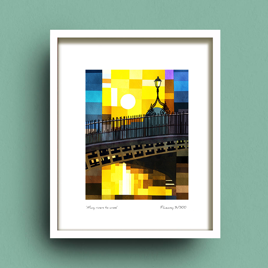 Ha'penny Bridge 'Many Rivers to Cross' Framed Print