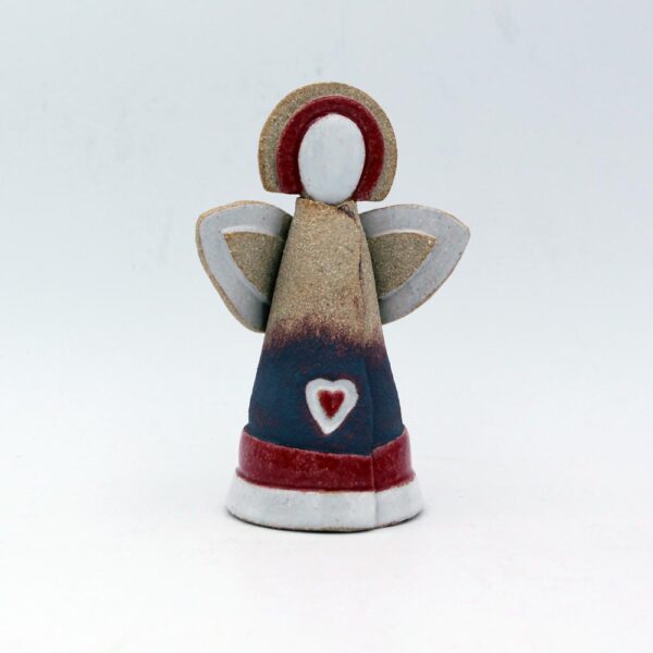 ceramic celtic heart angel, handmade angel by Michelle Butler Ireland