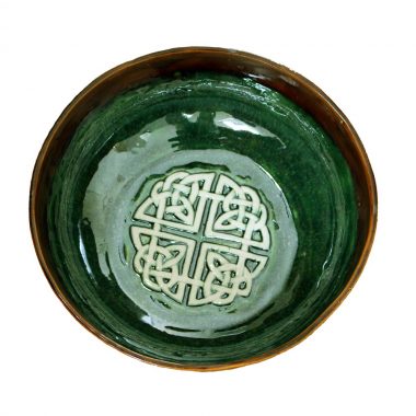 Ceramic Celtic Knot bowl, handmade in Ireland