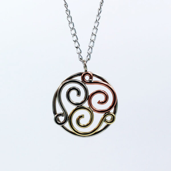Triscle pendant handcrafted in Ireland, beautiful jewellery gifts for women Ireland, designed and made by Kieran Cummingham