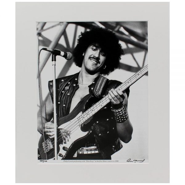 Phil Lynott 'Slane' Photo, performing with Thin LIzzy, Slane Castle Ireland, 1981